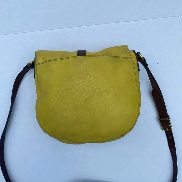 Yellow Leather Crossbody Bag - Picture 8 of 16
